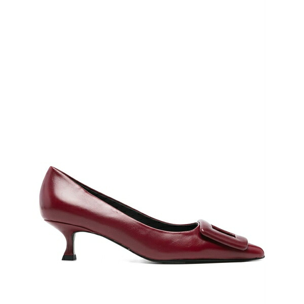 ビビロウ レディース パンプス シューズ 45粍 leather heeled pumps Red