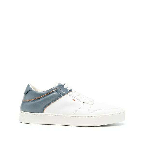 サントーニ メンズ スニーカー シューズ Colour-blocked low-top sneakers White