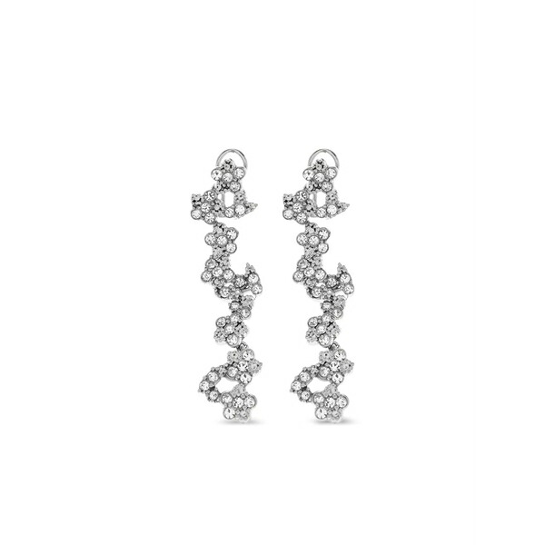 ジル・サンダー レディース ピアス＆イヤリング アクセサリー Crystal-embellishment earrings Silver｜asty