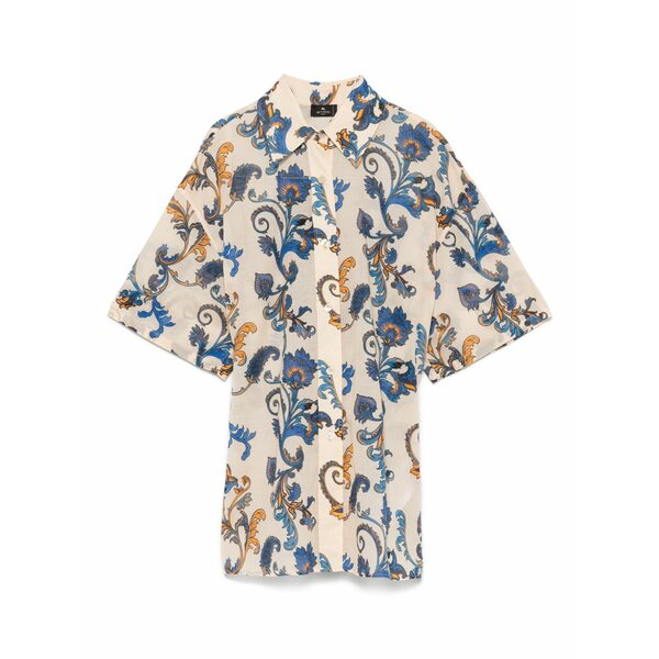 エトロ レディース シャツ トップス Floral-print shirt Blue｜asty