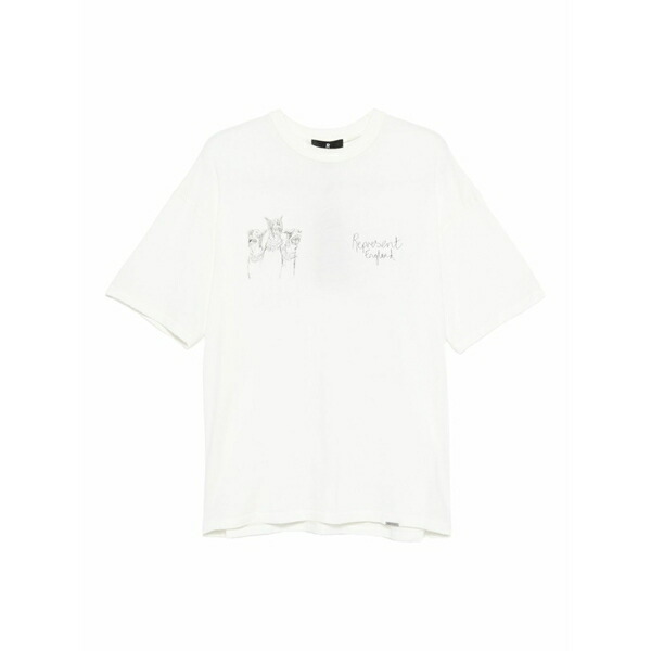 リプレゼント メンズ プルオーバー トップス Printed t-shirt White