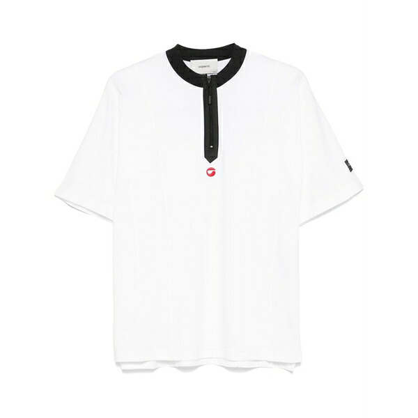 コペルニ メンズ プルオーバー トップス Zipper neck t-shirt  White