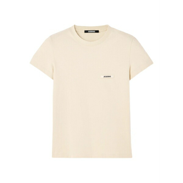 ジャクエムス レディース Tシャツ トップス Logo-patch t-shirt Neutrals|asty