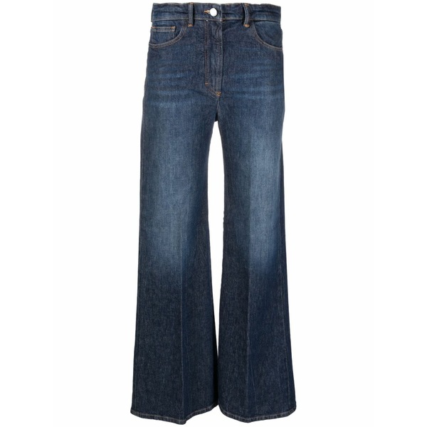 セブンティ レディース デニムパンツ ボトムス High-waist straight-leg jeans Blue|asty