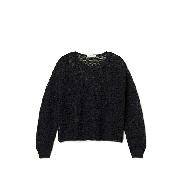 ツインセット レディース ニット&セーター アウター Embroidered sweater Blue|asty