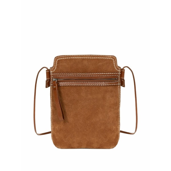 ドリス・ヴァン・ノッテン メンズ ショルダーバッグ 御徒面子 Suede phone pouch Brown