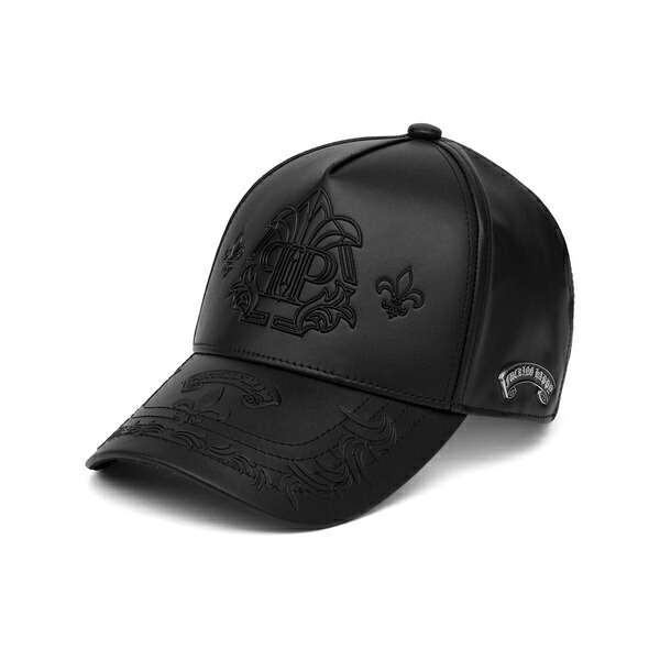 フィリッププレイン メンズ 帽子 アクセサリー Gothic plein cap Black|asty