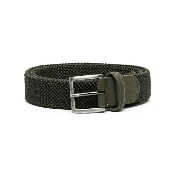 アンダーソンズ メンズ ベルト アクセサリー Elastic woven belt Green｜asty