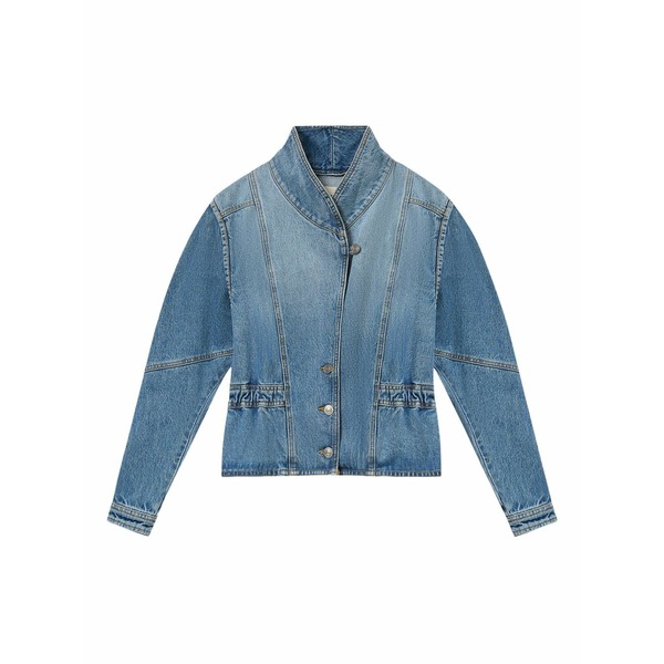 イザ呼びりん マラン レディース 上衣＆上衣 アウター Dolie cotton denim jacket Blue