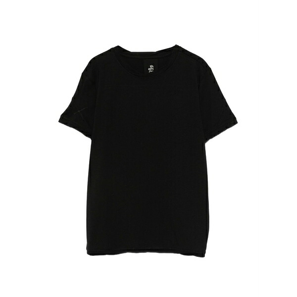 トム・Cr レディース プルオーバー トップス Seam-detail t-shirt Black