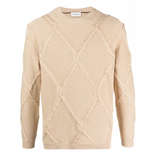 バランタイン メンズ ニット&セーター アウター Textured cotton jumper Neutrals|asty