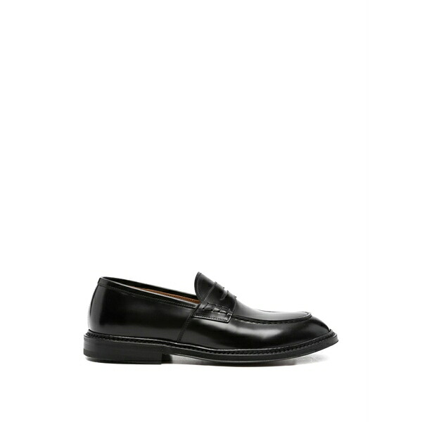 グリーン・ジョージ メンズ スリッポン・ローファー シューズ Penny loafers Black|asty