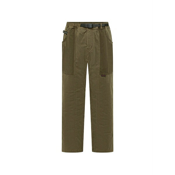 グラミチ メンズ 心地よいズボン下 ボトムス Logo patch trousers Green