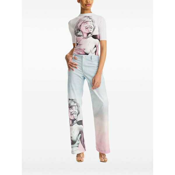 メイジー ワイレン レディース プルオーバー トップス Graphic-print t-shirt Pink