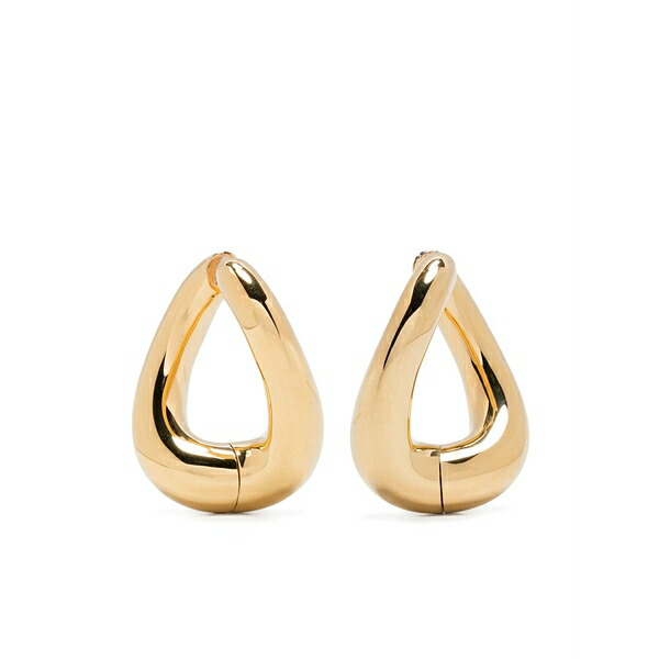 トム木材 メンズ ピアス・イヤリング 添え物 Twist hoop earrings Gold