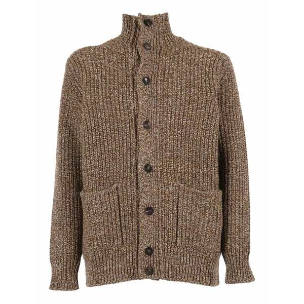 フィリッポ デ ラウレンティス メンズ カーディガン アウター Button pocket cardigan Brown｜asty