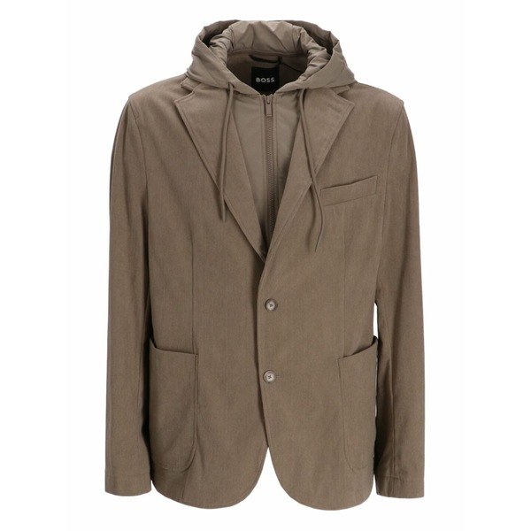 ボス メンズ ジャケット＆ブルゾン アウター Hooded jacket Neutrals
