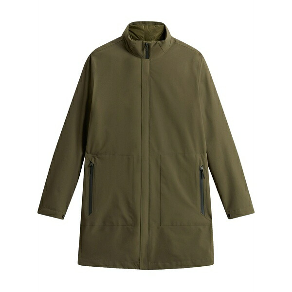 毛糸 資産家 メンズ 厚地の外套 アウター Two layers 2インチ1 trench coat Green
