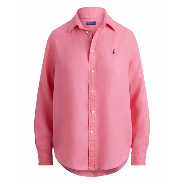 ラルフローレン レディース シャツ トップス Polo pony linen shirt Pink|asty