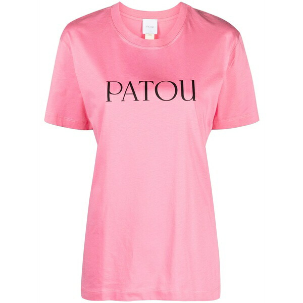 ジャンパトゥ レディース プルオーバー トップス Logo-print organic cotton t-shirt Pink