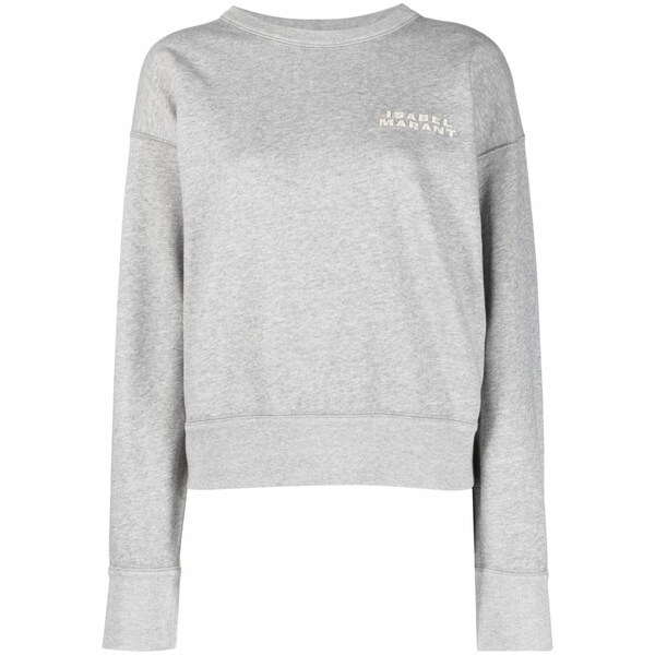 イザ呼びりん マラン レディース 編み物\u0026スウェーター アウター Shad logo-embroidered sweatshirt Grey