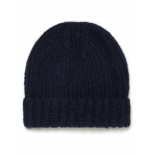 アラヌイ メンズ かぶり笠 添え物 A finest ribbed beanie Blue