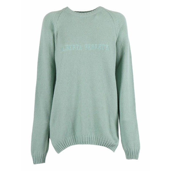 アルベルタ フェレッティ レディース ニット&セーター アウター Embroidered sweater Green|asty