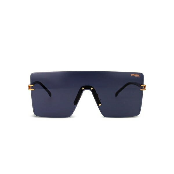 カレーナ レディース サングラス&アイウェア アクセサリー 1075/shield gold-detail sunglasses Black|asty
