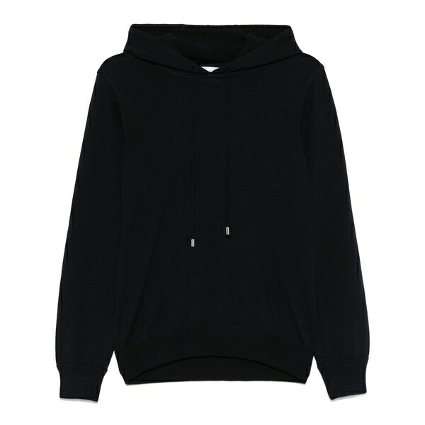 ディーフォーポイントゼロ メンズ パーカー・スウェットシャツ アウター Fine-knit hoodie Blue|asty