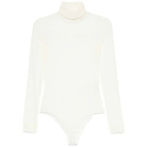 マルタンマルジェラ レディース Tシャツ トップス Semi-sheer bodysuit Neutrals|asty