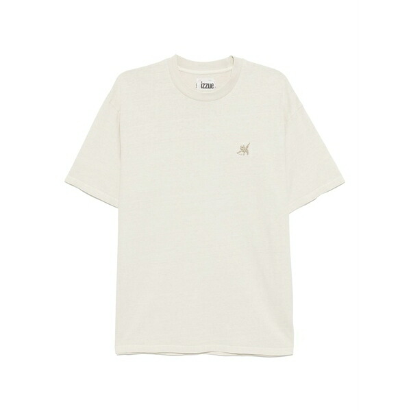 イズエ メンズ Tシャツ トップス Embroidered t-shirt Grey|asty