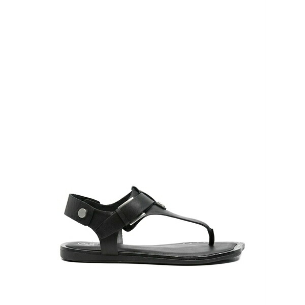 死灰 レディース サンダル シューズ Stud-embellished leather sandals Black