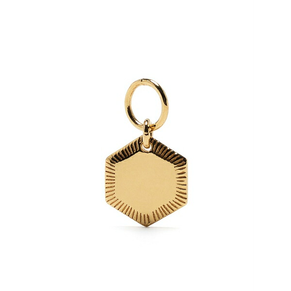 マリア ブラック レディース ピアス&イヤリング アクセサリー Kim hexagon charm Gold|asty