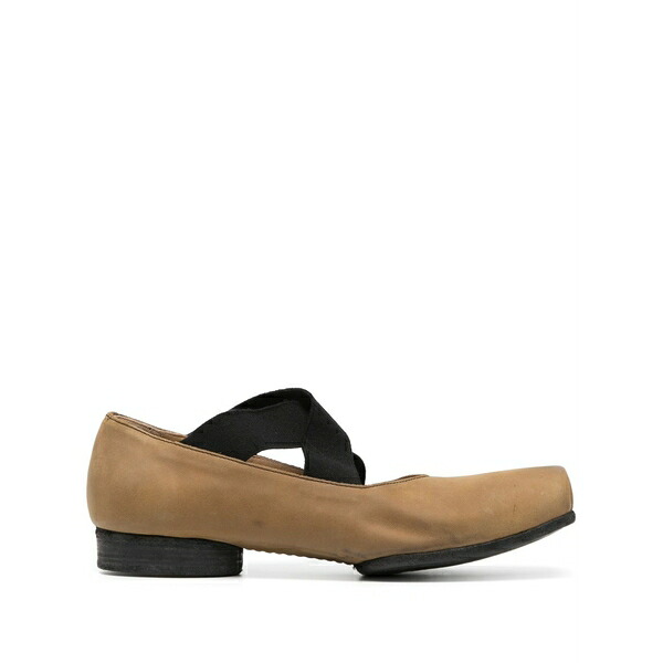 ユマ・一 レディース サンダル シューズ Square-toe suede ballerina shoes Brown