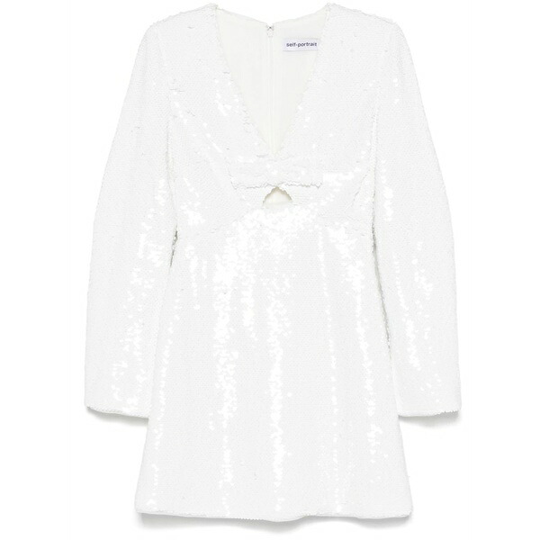 セルフ・ポートレイト レディース 衣裳 トップス Sequin mini dress White