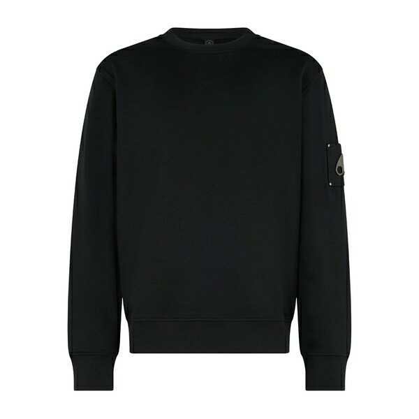 ムースナックルズ メンズ パーカー・スウェットシャツ アウター Logo-appliqu￡ sweatshirt Black