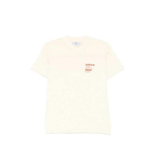 アニヤハインドマーチ レディース プルオーバー トップス Logo-print crew neck t-shirt Neutrals