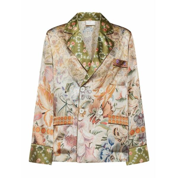ピエール＝ルイ・マシア レディース 上衣＆上衣 アウター Floral-print double-breasted jacket Neutrals