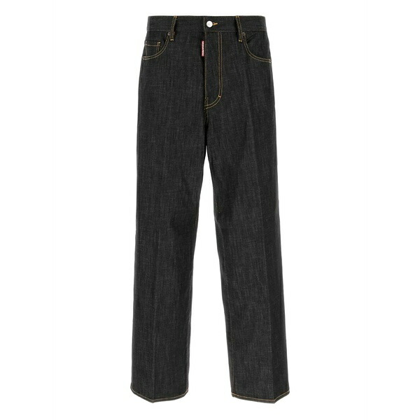 ディースクエアード メンズ ジーンズズボン下 ボトムス Five-pocket wide-leg jeans Black