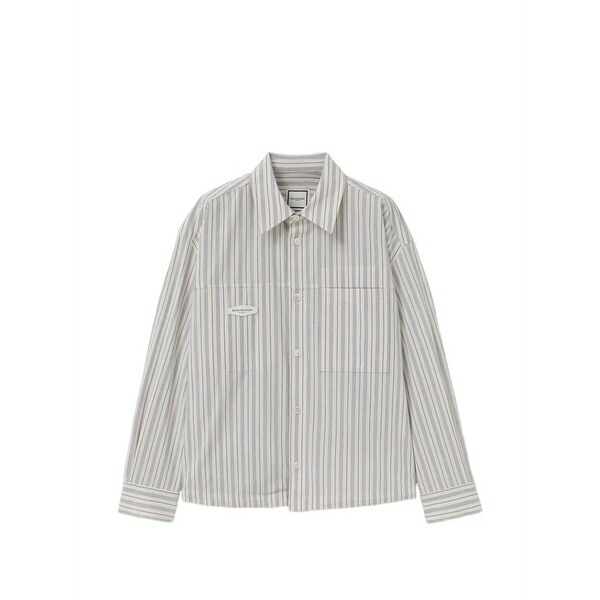 ウーヨンミ メンズ プルオーバー トップス Striped embroidered shirt Neutrals