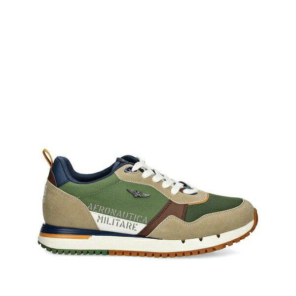 アエロナウティカ ミリターレ メンズ スニーカー シューズ Panelled sneakers Green