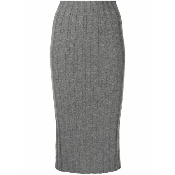 カシミヤ はたご屋 優しいこと レディース スコート ボトムス Lenny chunky-knit skirt Grey