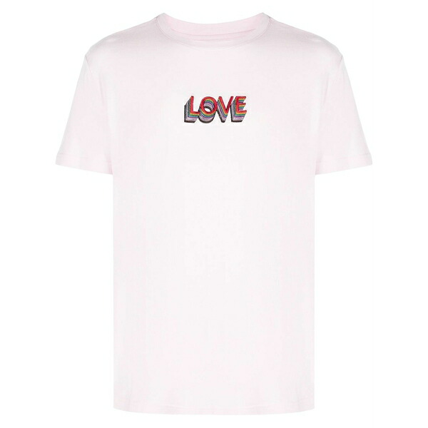 ビクターアンドロルフ メンズ ティーシャツ トップス Love-print cotton-blend t-shirt Pink