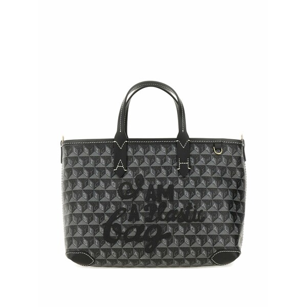 アニヤハインドマーチ レディース トートバッグ 御徒面子 Embellished pattern tote bag Black