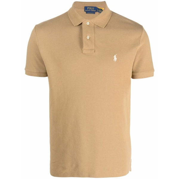 ラルフローレン メンズ スポーツシャツ トップス Logo-embroidered short-sleeve polo  Neutrals