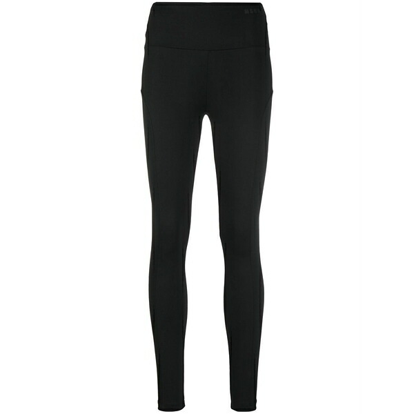 エムエスジイエム レディース レギンス ボトムス Logo-print high-waist leggings Black