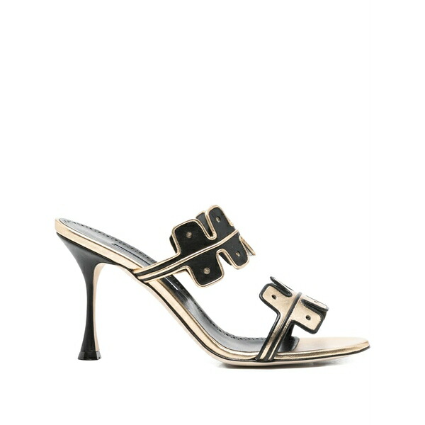 マノロブラニク レディース サンダル シューズ 90粍 aplinanu leather sandals Gold