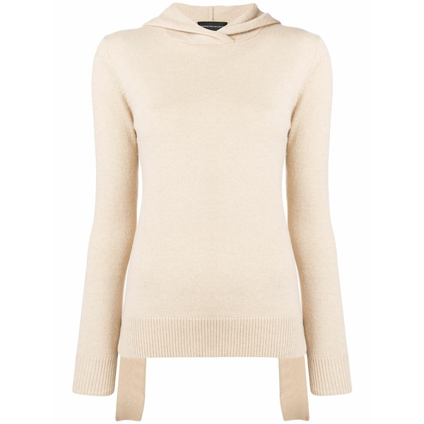 カシミヤ はたご屋 優しいこと レディース 編み物\u0026スウェーター アウター Mabel hooded jumper  Neutrals