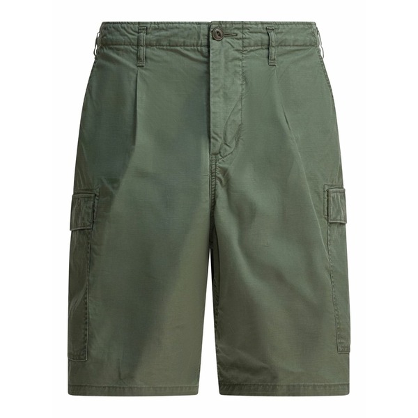 ノン原住民 メンズ 心地好いズボン下 ボトムス Pleated cargo shorts Green