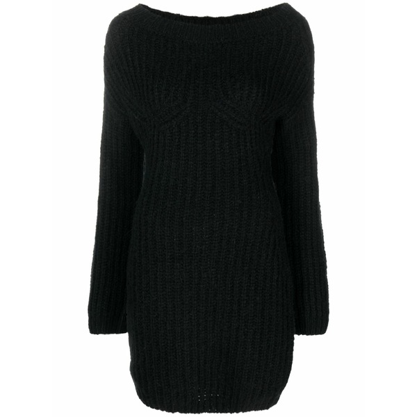 ディースクエアード レディース 衣装 トップス Alp off-shoulder knitted minidress Black